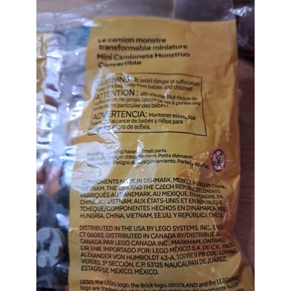 2 Packs Of Lego Creator 55 Pieces Each Mini Convertible Monster Truck - Picture 4 of 4